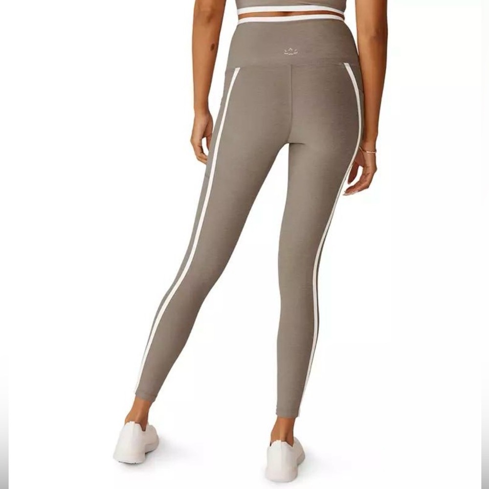 BEYOND YOGA SET - size Large Cotton Bralette with Contrast Trim and Yoga Pants